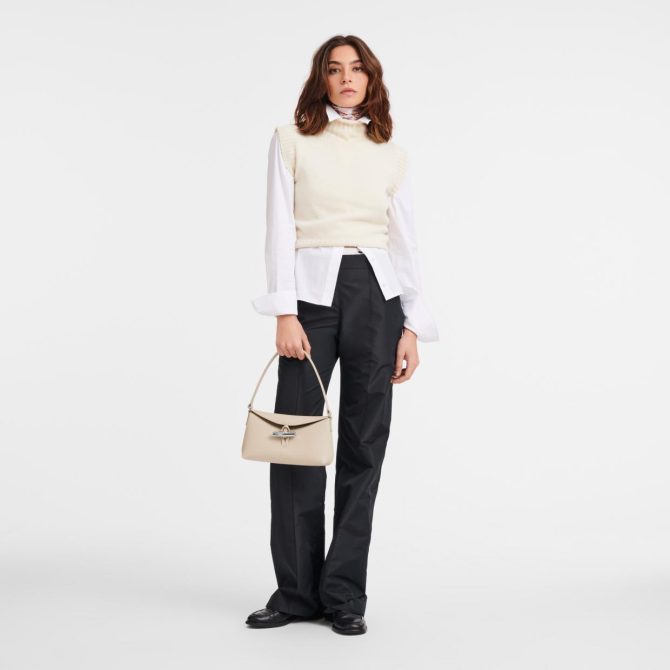 Women Shoulder Bags | Longchamp Le Roseau S Hobo Bag Paper