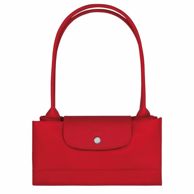 Women Shoulder Bags | Longchamp Le Pliage Green L Tote Bag Tomato