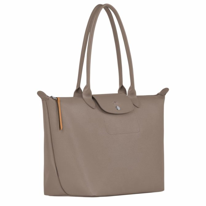 Women Shoulder Bags | Longchamp Le Pliage City L Tote Bag Taupe