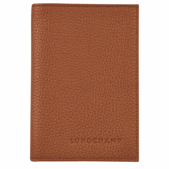 Women/Men Travel Accessories | Longchamp Le Foulonné Passport Cover Caramel