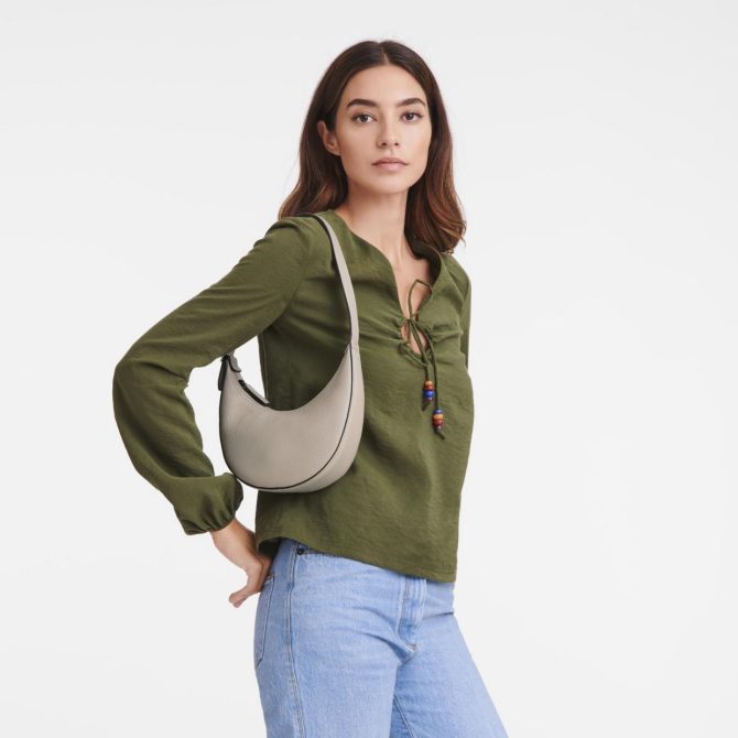 Women Shoulder Bags | Longchamp Le Roseau Essential S Hobo Bag Clay