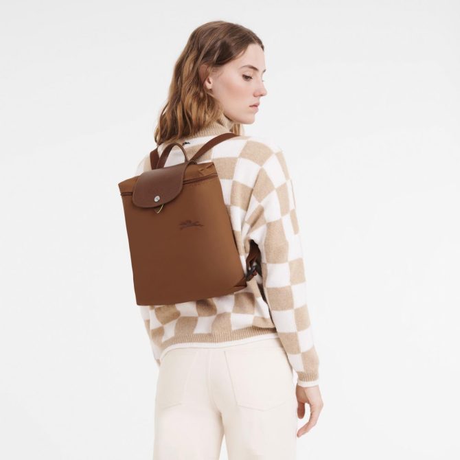 Women/Men Backpacks | Longchamp Le Pliage Green M Backpack Cognac