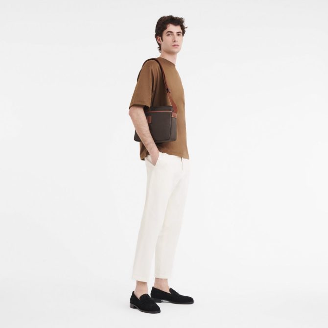 Men Crossbody Bags | Longchamp Boxford M Camera Bag Brown