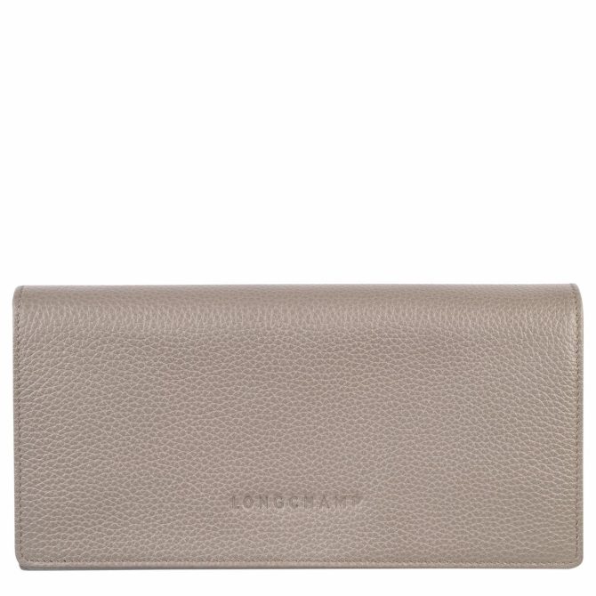 Women Leather Wallets | Longchamp Le Foulonné Continental Wallet Turtledove