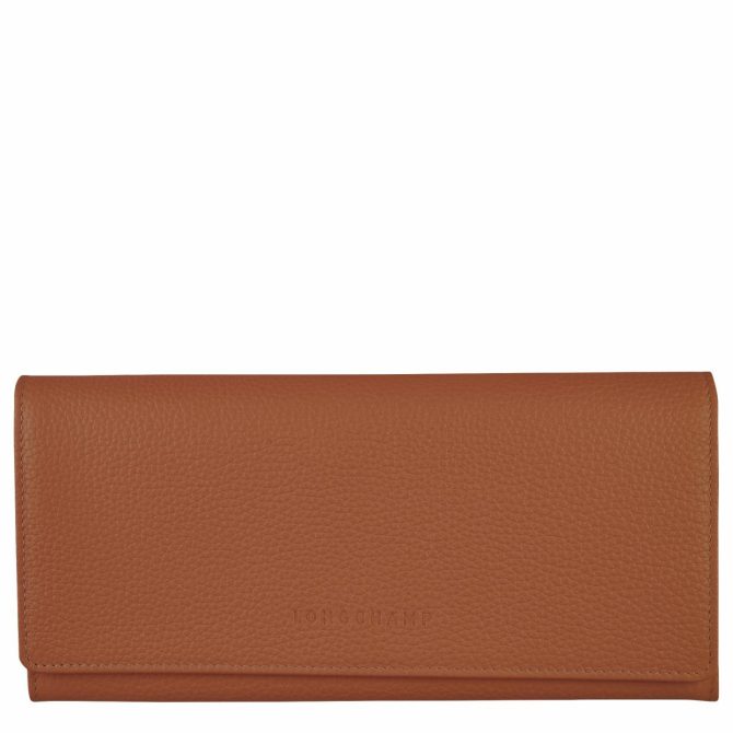 Women Leather Wallets | Longchamp Le Foulonné Continental Wallet Caramel