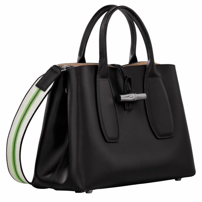 Women Handbags | Longchamp Le Roseau M Handbag Black