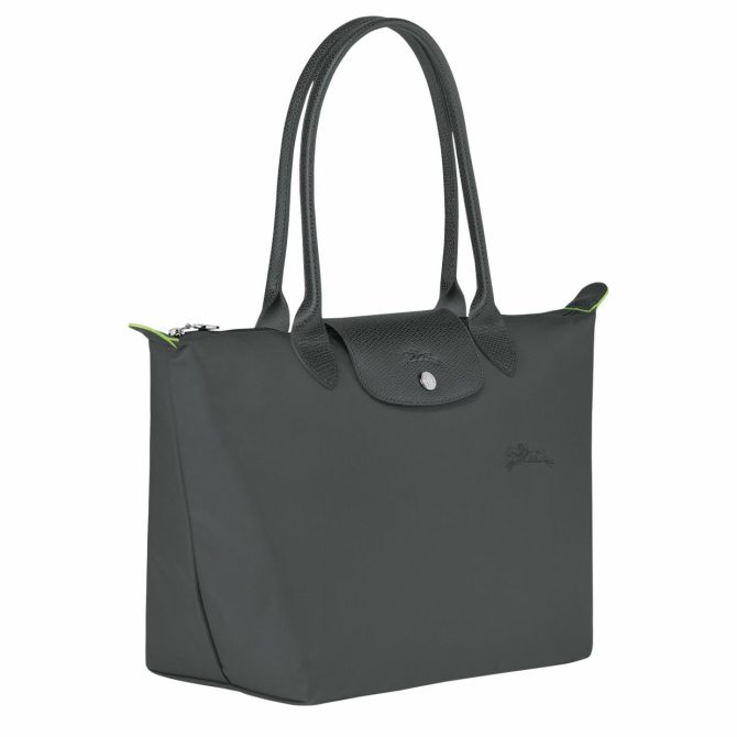 Women Shoulder Bags | Longchamp Le Pliage Green M Tote Bag Graphite