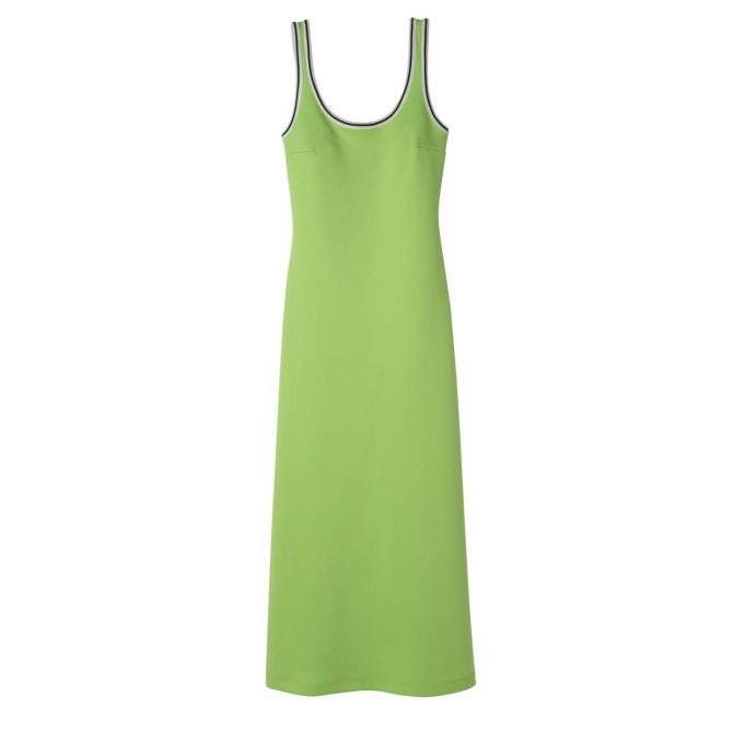 Women Dresses & Skirts | Longchamp Long Dress Green Light