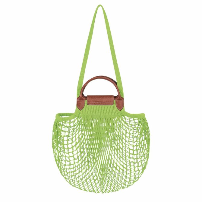 Women Handbags | Longchamp Le Pliage Filet L Mesh Bag Green Light