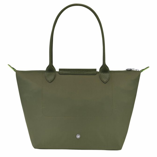 Women Shoulder Bags | Longchamp Le Pliage Green M Tote Bag Forest