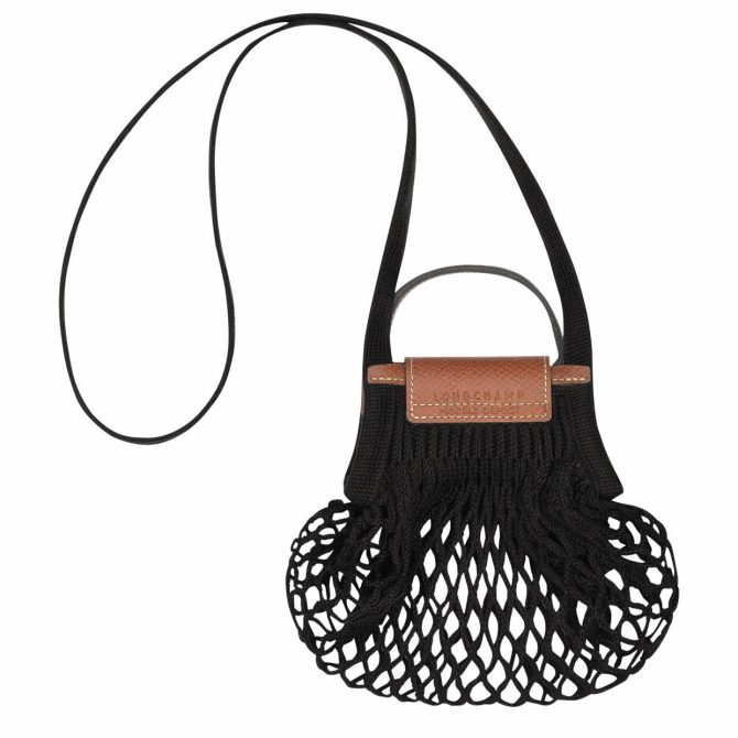 Women Clutches | Longchamp Le Pliage Filet XS Mesh Bag Black