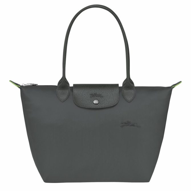 Women Shoulder Bags | Longchamp Le Pliage Green M Tote Bag Graphite