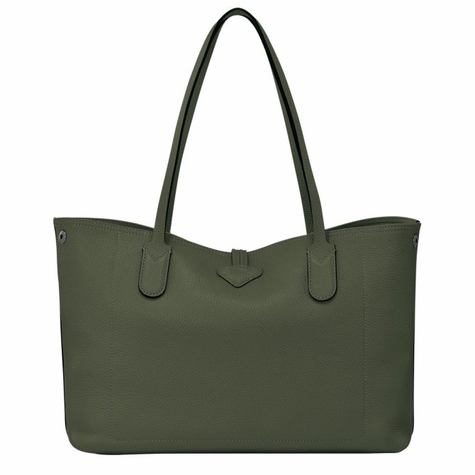 Women Shoulder Bags | Longchamp Le Roseau Essential L Tote Bag Khaki