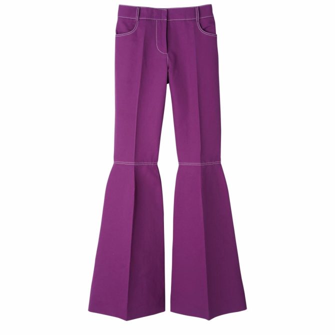 Women Trousers & Shorts | Longchamp Trousers Violet