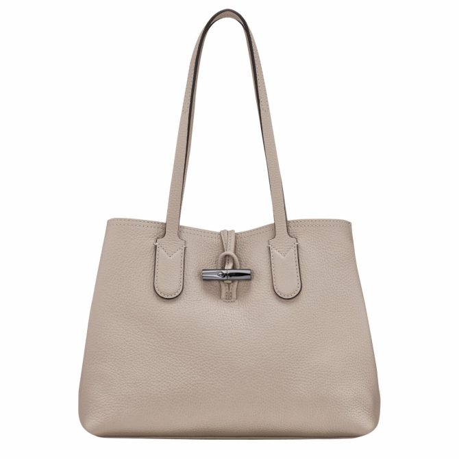 Women Shoulder Bags | Longchamp Le Roseau Essential M Tote Bag Clay