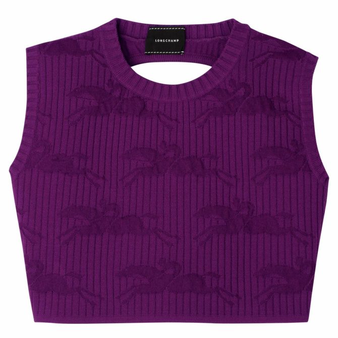 Women Tops & Blouses | Longchamp Sleeveless Top Violet