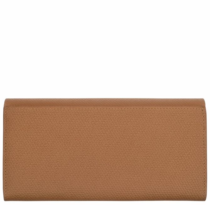 Women Leather Wallets | Longchamp Le Roseau Continental Wallet Natural