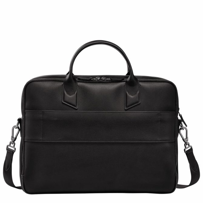 Men Briefcase | Longchamp Longchamp Sur Seine M Briefcase Black