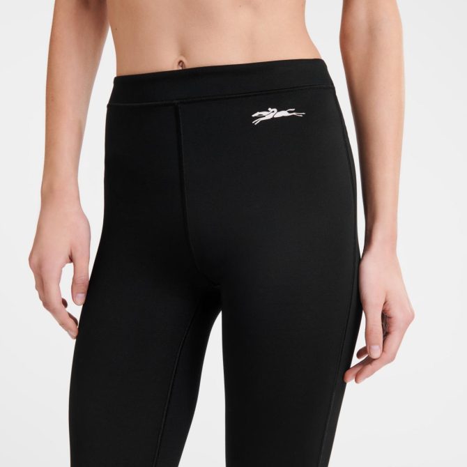 Women Trousers & Shorts | Longchamp Cycling Short Pants Black