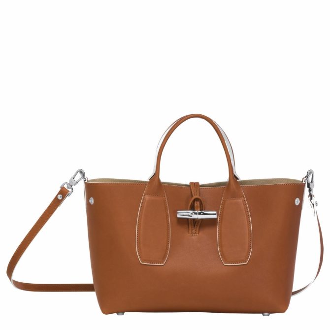 Women Handbags | Longchamp Le Roseau M Handbag Cognac