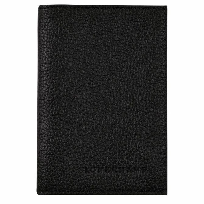 Women/Men Travel Accessories | Longchamp Le Foulonné Passport Cover Black