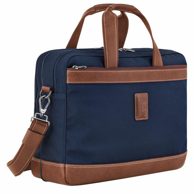 Men Briefcase | Longchamp Boxford L Briefcase Blue