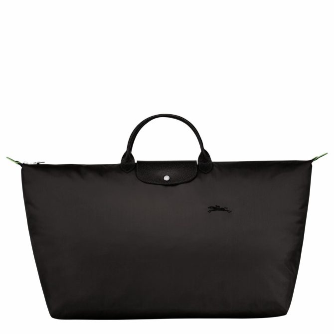 Women/Men Travel Bags | Longchamp Le Pliage Green M Travel Bag Black