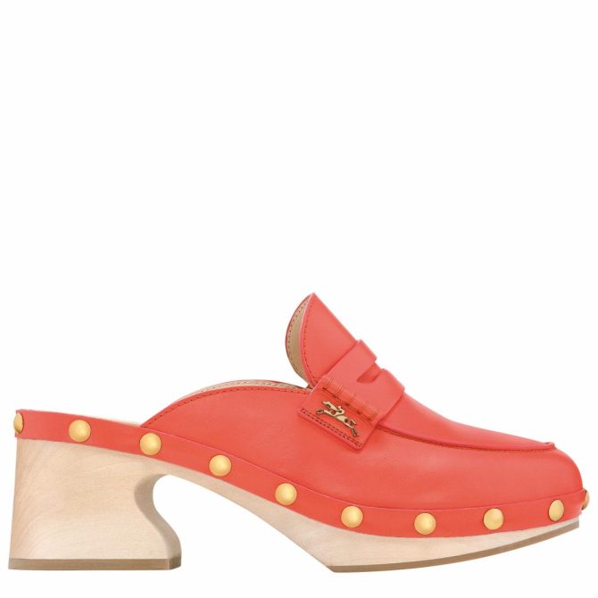 Women Sandals | Longchamp La Cigale Clogs Strawberry