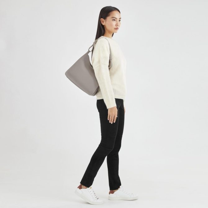 Women Shoulder Bags | Longchamp Le Foulonné M Hobo Bag Turtledove