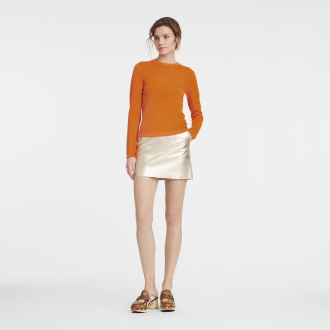 Women Knitwear | Longchamp Sweater Orange