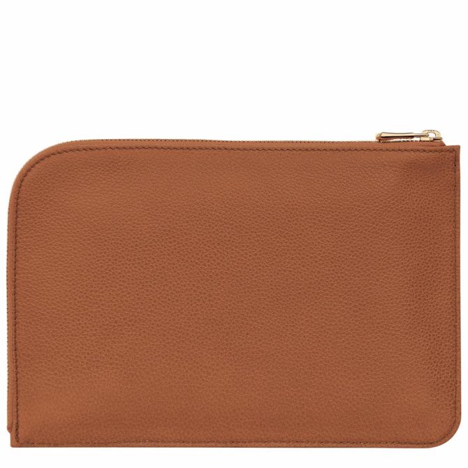 Women Pouches & Cases | Longchamp Le Foulonné Pouch Caramel