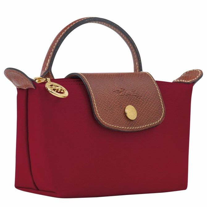 Men/Women Pouches & Cases | Longchamp Le Pliage Original Pouch With Handle Red