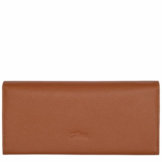 Women Leather Wallets | Longchamp Le Foulonné Continental Wallet Caramel