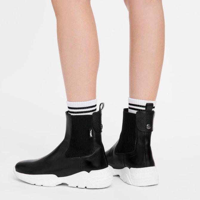 Women Boots & Booties | Longchamp Freeminder Low Boots Black