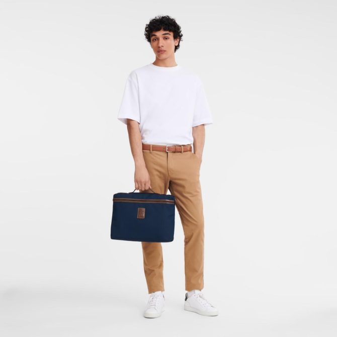 Men Briefcase | Longchamp Boxford S Briefcase Blue