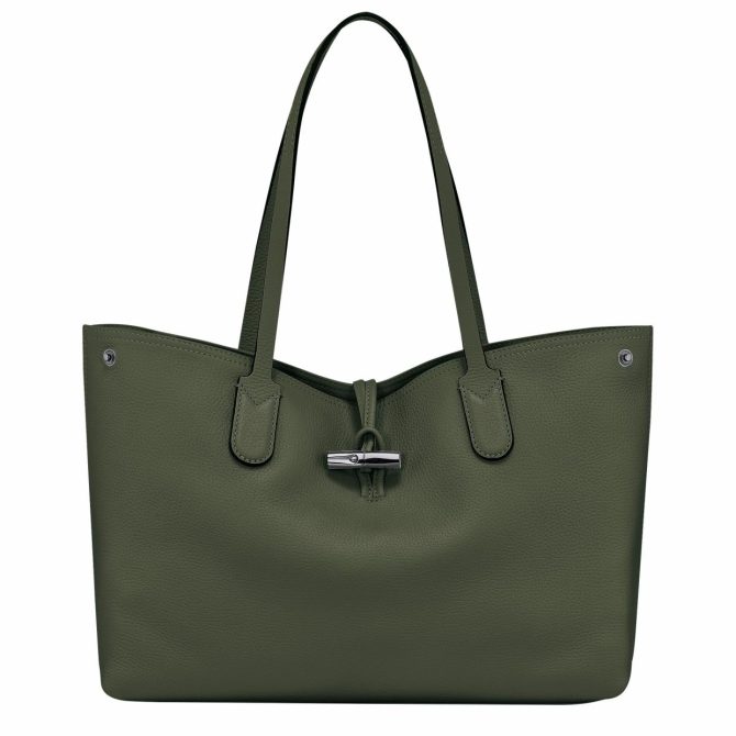 Women Shoulder Bags | Longchamp Le Roseau Essential L Tote Bag Khaki