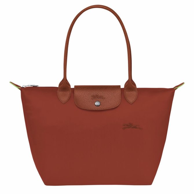 Women Shoulder Bags | Longchamp Le Pliage Green M Tote Bag Chestnut