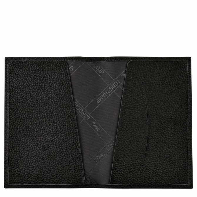 Women/Men Travel Accessories | Longchamp Le Foulonné Passport Cover Black