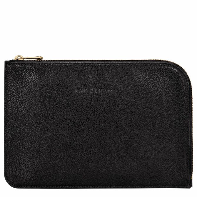 Women Pouches & Cases | Longchamp Le Foulonné Pouch Black