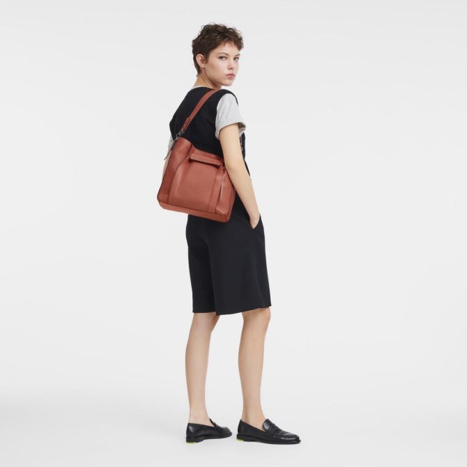 Women Shoulder Bags | Longchamp Longchamp 3D M Hobo Bag Sienna