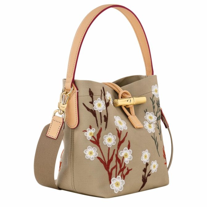 Women Crossbody Bags | Longchamp Le Roseau XS Bucket Bag Oat