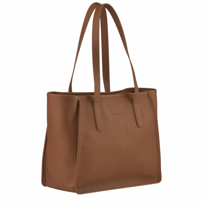 Women Shoulder Bags | Longchamp Le Foulonné L Tote Bag Caramel