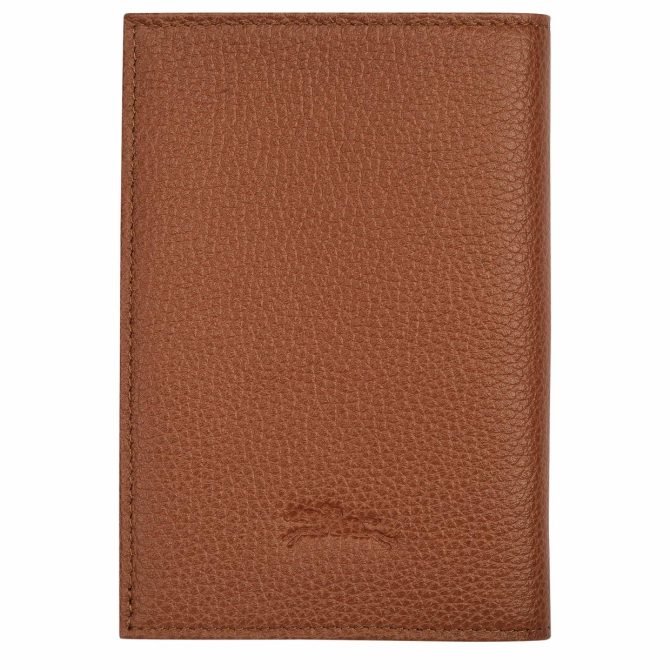 Women/Men Travel Accessories | Longchamp Le Foulonné Passport Cover Caramel