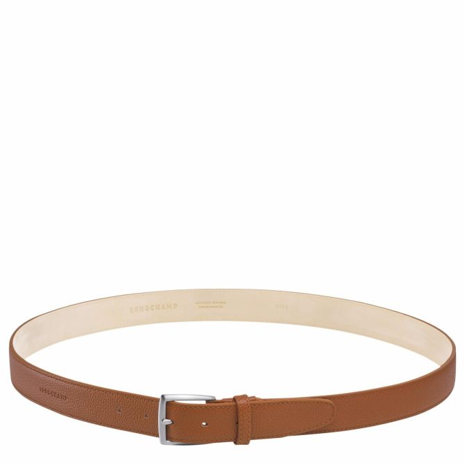 Men Belts | Longchamp Le Foulonné Men's Belt Caramel