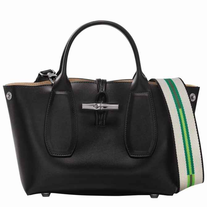 Women Handbags | Longchamp Le Roseau S Handbag Black