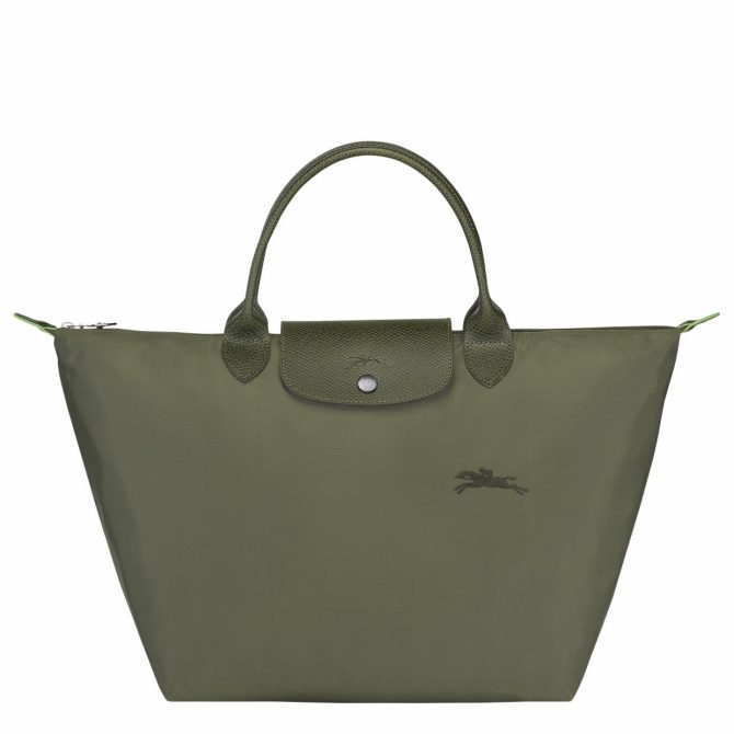 Women Handbags | Longchamp Le Pliage Green M Handbag Forest