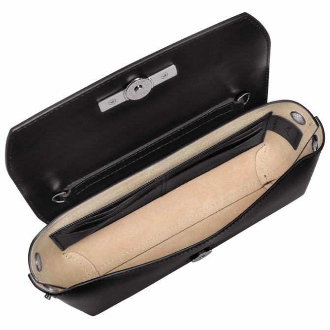 Women Clutches | Longchamp Le Roseau Clutch Black