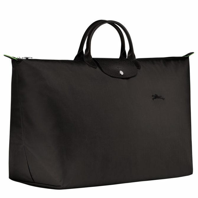 Women/Men Travel Bags | Longchamp Le Pliage Green M Travel Bag Black