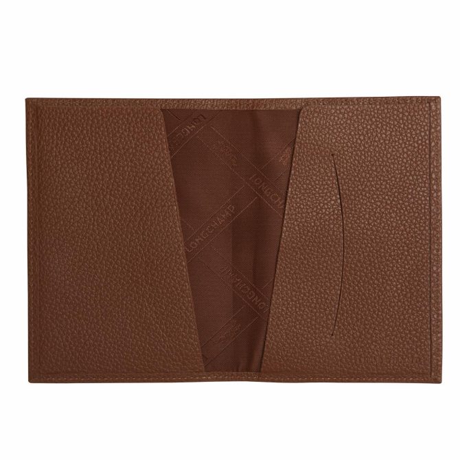 Women/Men Travel Accessories | Longchamp Le Foulonné Passport Cover Caramel