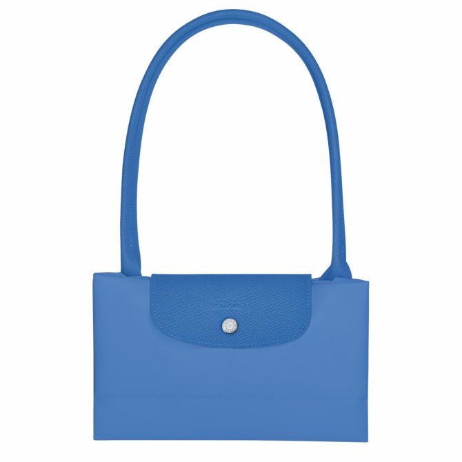 Women Shoulder Bags | Longchamp Le Pliage Green L Tote Bag Cornflower